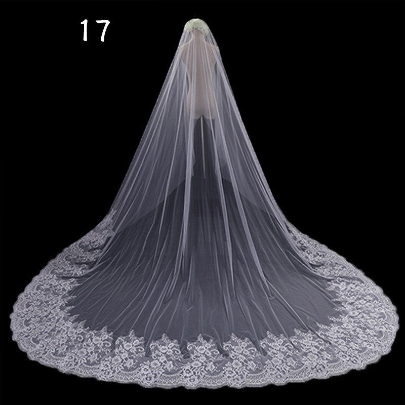 Bride Wedding Master Wedding Veil Long Long Tail - kinko