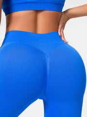 2pack Solid-color Yoga Exercise Leggings - kinko