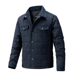 Casual Fall Winter Men Lapel Plaid Coat