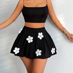 3D Flower Stretch Skirt Female Fashion European And American Style - kinko