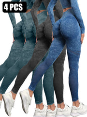 4PACK Active Yoga Pants Women's Yoga Pants - kinko