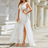 Chiffon Lace Trailing Wedding Large Swing Dress - kinko