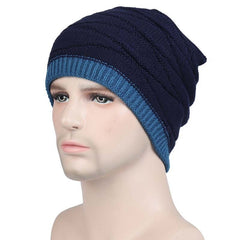 Foreign Trade Hat Fall Winter Men Wool Fashion Warm Hat Pullover Double-sided Outdoor Ski Hat