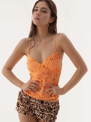 Crisscross Back V-Neck Cami - kinko