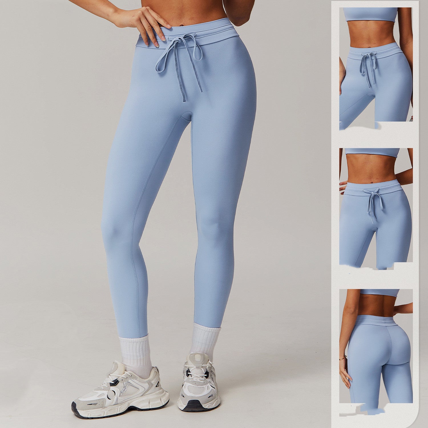 Cloud Sense High Waist Yoga Pants Belly Contracting Hip Raise Fitness Pants - kinko