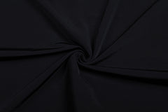 Sexy Backless Black Long Sleeve Hollow Flower Tassel Decoration Dress - kinko