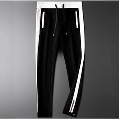Light Luxury Fall Winter Fashion Trendy Brand Color Contrast Patchwork Space Cotton Pants Men