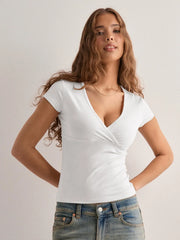 Surplice Short Sleeve T-Shirt - kinko