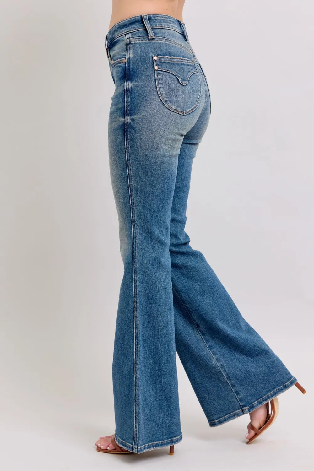 Judy Blue MR Tummy Control Vintage Wash Jeans - kinko