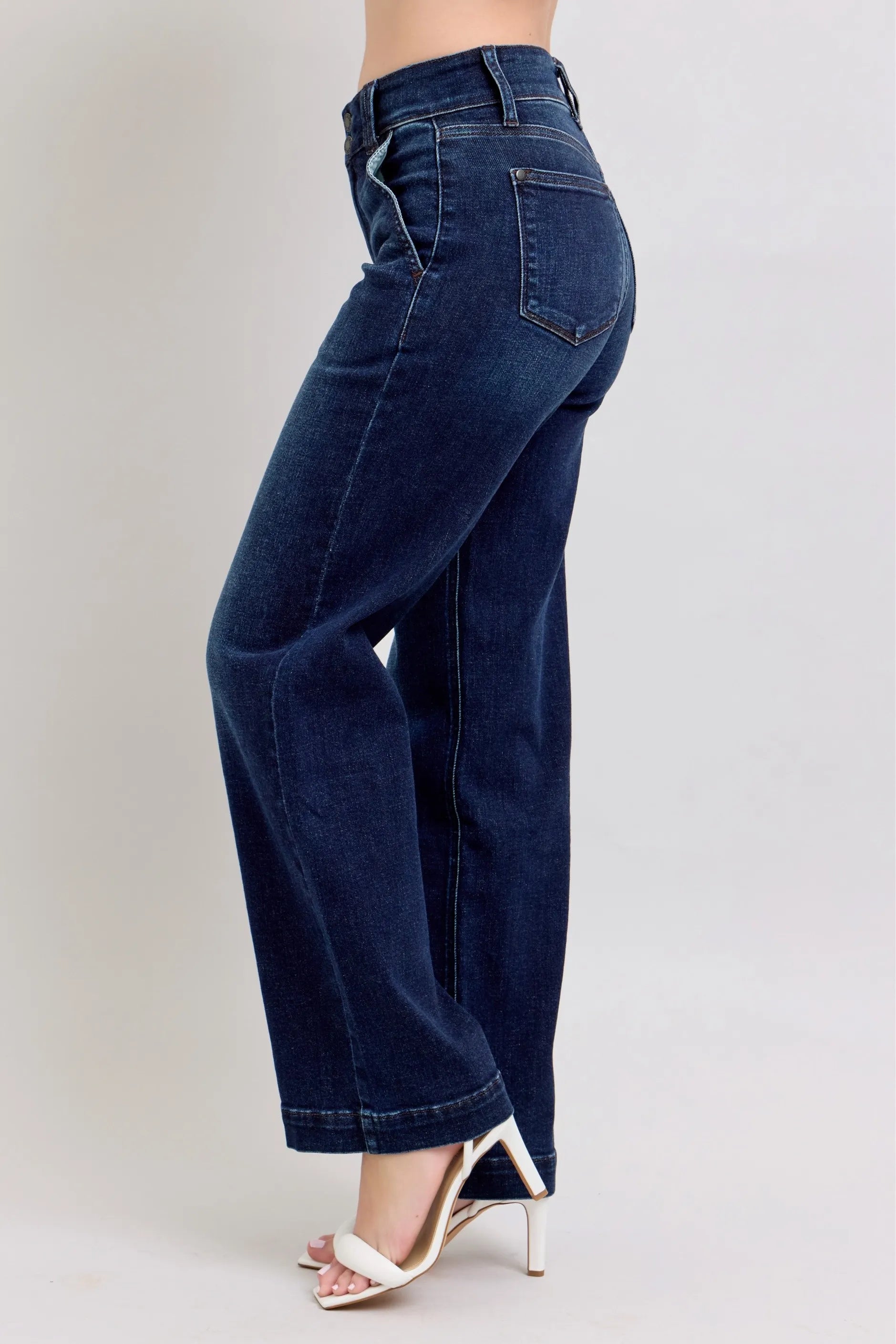 Judy Blue High-Waisted Wide Leg Jeans - kinko