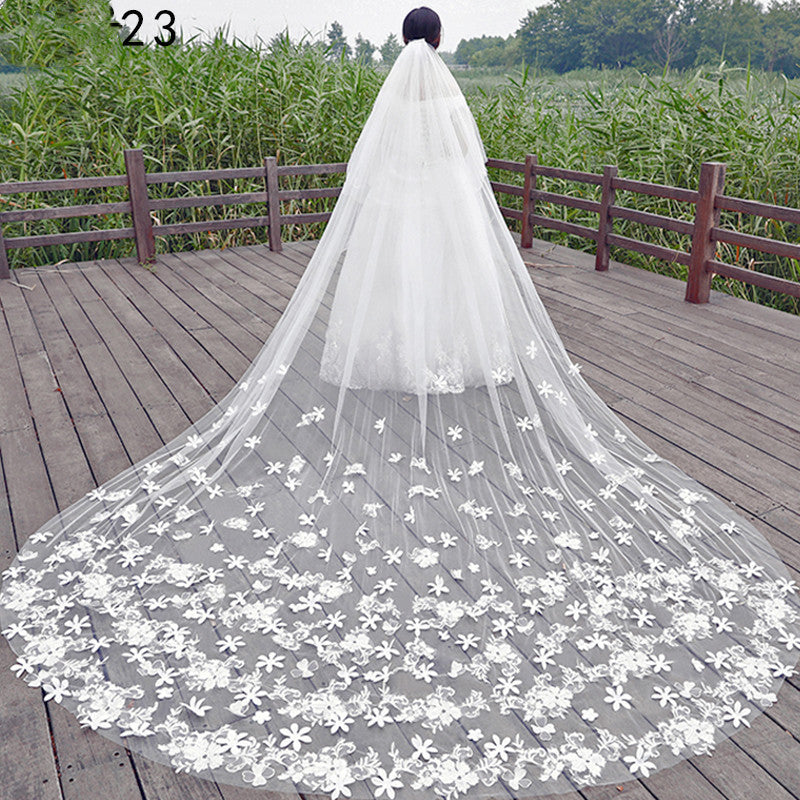 Bride Wedding Master Wedding Veil Long Long Tail - kinko