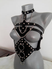 Women's Leather Perform Dance Costume Accessories - kinko