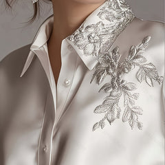 European And American Quality Embroidery Top Shirt Loose - kinko