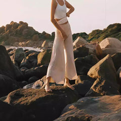 High Waist Irregular Casual Pants Yoga Cropped Pants - kinko