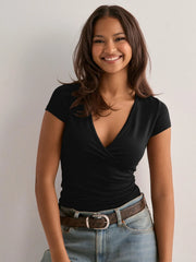 Surplice Short Sleeve T-Shirt - kinko