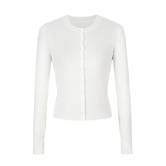 Women's Autumn Hot Girl Short Thin Coat Long-sleeved Sweater - kinko