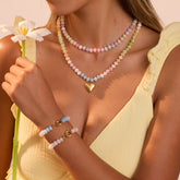 Arrival Natural Stone Handmade Beaded Niemai Design Fresh Sweet Beauty Bracelet Necklace Women