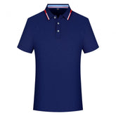 Color Block Short-sleeved Polo Shirt - kinko