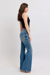 Judy Blue MR Tummy Control Vintage Wash Jeans - kinko