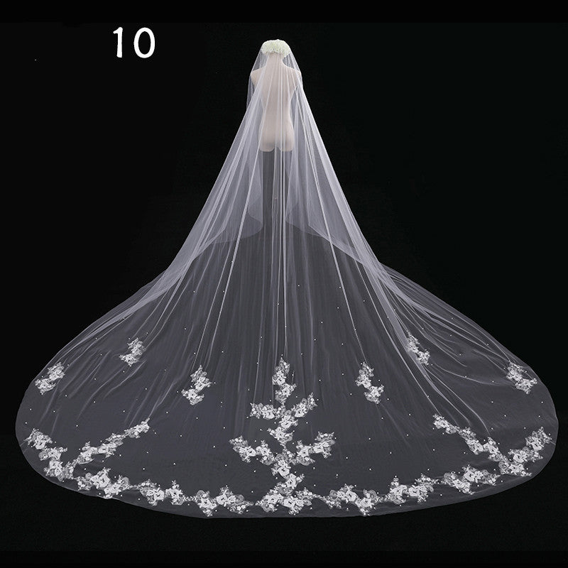 Bride Wedding Master Wedding Veil Long Long Tail - kinko