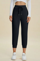 Basic Bae Full Size Air Scuba Drawstring High Waist Cropped Pants - kinko