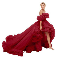 Tube Top Short Front And Long Back Dress - kinko