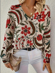 Printed Casual Cape Coat Cardigan Sweater - kinko