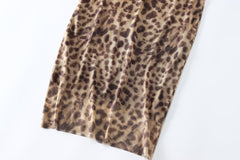 Women's Fashion Animal Print Silk Net Tube Top - kinko