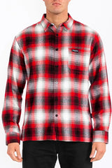 WEIV Men's Full Size Plaid Long Sleeve Flannel Shirt Plus Size - kinko