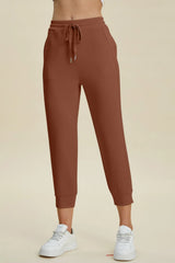 Basic Bae Full Size Air Scuba Drawstring High Waist Cropped Pants - kinko
