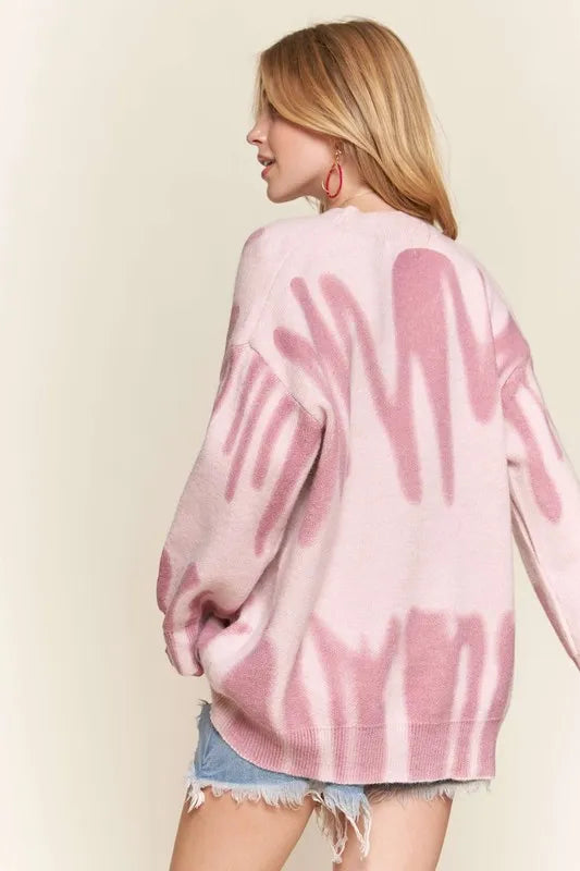 ADORA Drop Shoulder Graffiti Sweater - kinko