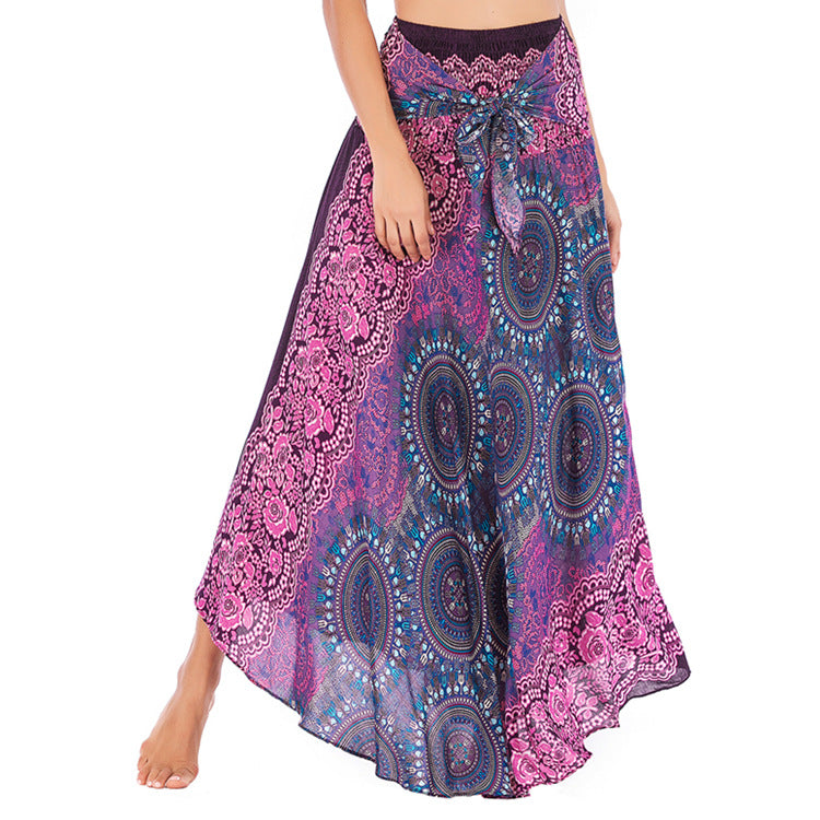 Casual Half-length Beach Vacation Two-way Large Swing Skirt - kinko