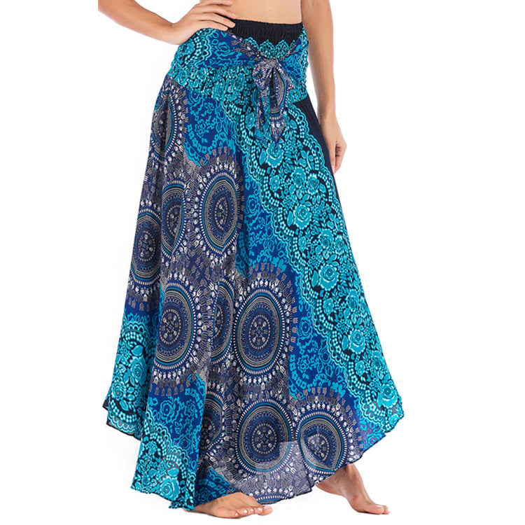 Casual Half-length Beach Vacation Two-way Large Swing Skirt - kinko
