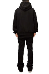 WEIV Men's Fleece Hoodie and Flare Pant Set - kinko