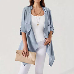 V-neck Thin Sleeve Jacket Cardigan For Women - kinko