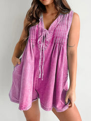 Tied Romper with Pockets - kinko