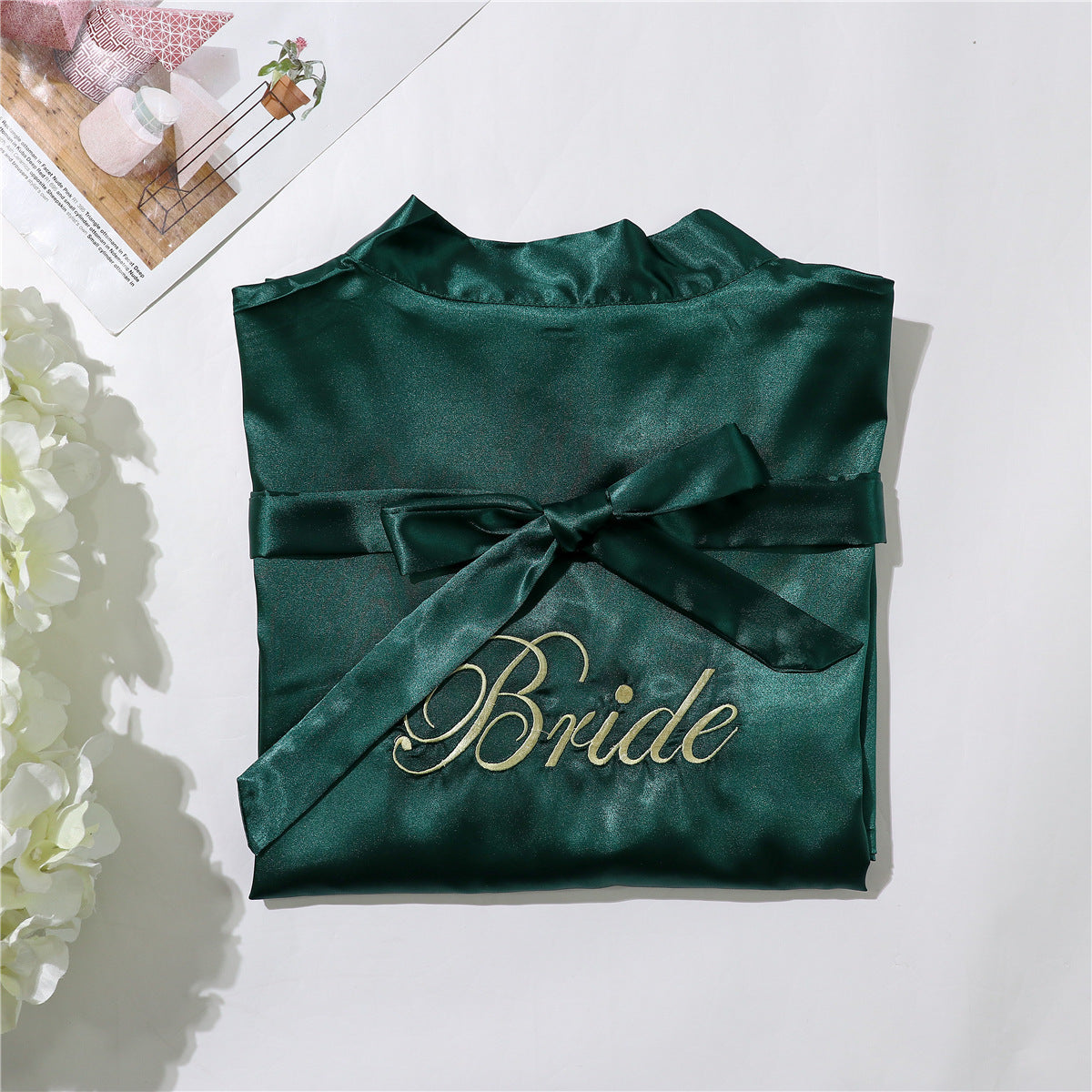 Bridal pajamas simulation silk nightgown - kinko