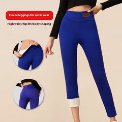 Plus Size Fleece-lined Thicker Cashmere Leggings - kinko