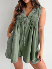 Tied Romper with Pockets - kinko