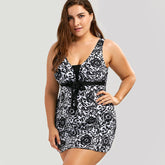 בגדי ים בגזרת חצאית מודפסת