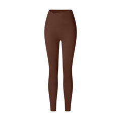 Autumn And Winter Cross Waist Nude Feel Sports Trousers - kinko
