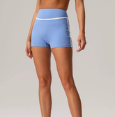 Contrast Color High Waist Belly Contracting Yoga Shorts Tight Nude Feel Hip Lift Sports Shorts Women Outerwear Fitness Pants