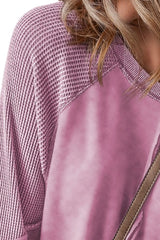 Exposed Seam Long Sleeve Sweatshirt - kinko