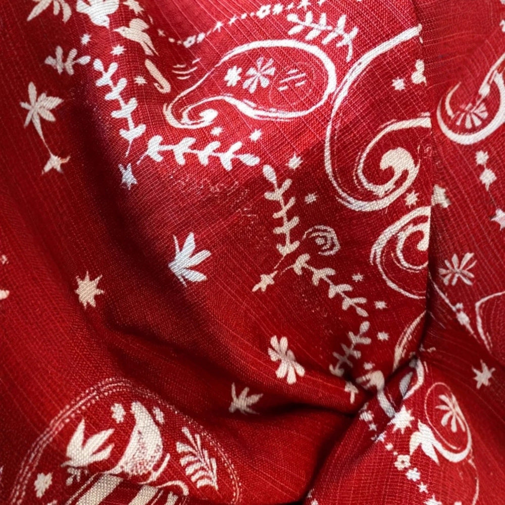 Red Sleeveless Floral Twist Sweet Spicy Waistcoat Top - kinko