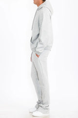 WEIV Men's Fleece Hoodie and Flare Pant Set - kinko