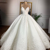 Deep V-neck Sexy Lace Floor-length Wedding Dress Romantic Aura Dignified Wedding Banquet Welcome 2024 New Spring - kinko