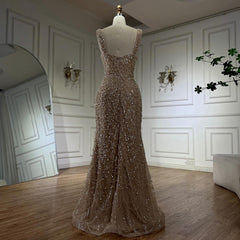 Nude Elegant Sling Light Luxury High-end Pearl Beaded Dress - kinko