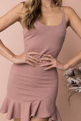 New Ruffles Trumpet Dress Women Sleeveless Spaghetti Strap Slim Summer Dress Party Short Dresses Vestidos - kinko