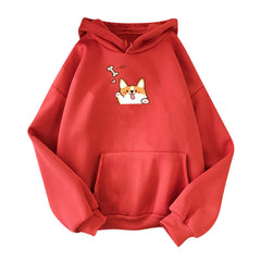 Herbst- und Winter-Kapuzenpullover für Damen mit lockeren Ärmeln