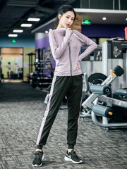 Sportanzug für Damen Herbst Winter Lockerer Netzstoff Prominente Sexy Figurformend Fitnessstudio Schnelltrocknend Laufen Professionell High-End Yoga Kleidung für Damen